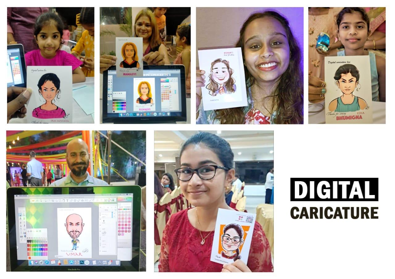 Digital Caricature Photo Booth Rent in Krishna for Birthday, Wedding, Corporate Events